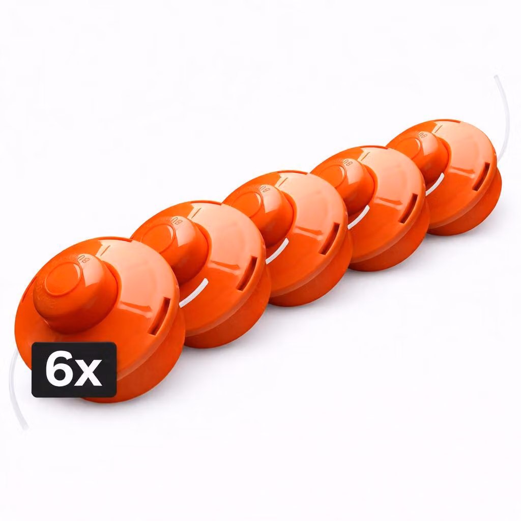 NEMAXX® FS1 Tap & Go Testina a filo semiautomatica doppio filo per decespugliatore M10x1,25 sinistra 2mm Ø380mm Arancione 6pz