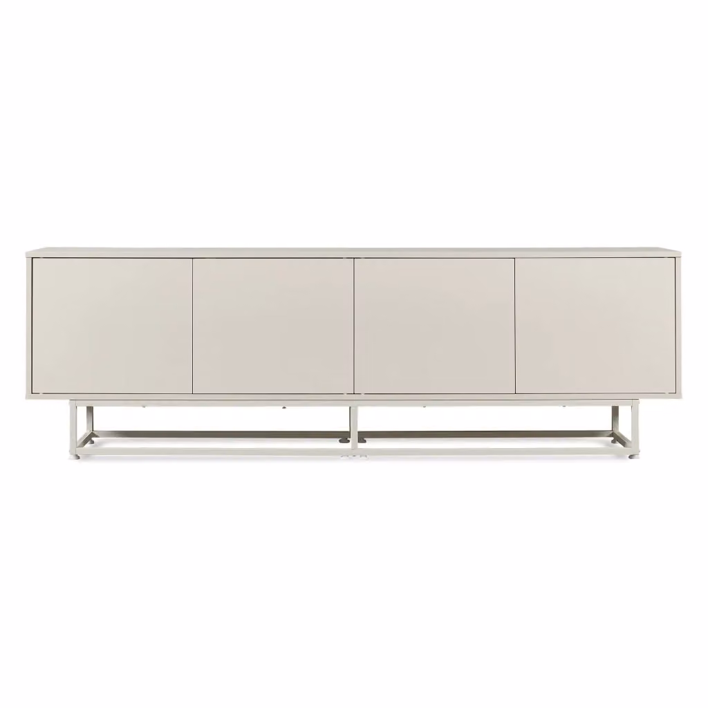 Credenza Bassa Boxholm en.casa con 4 Ante Push-Open, Colore Beige, L 180 cm x P 30 cm x H 56 cm – 2