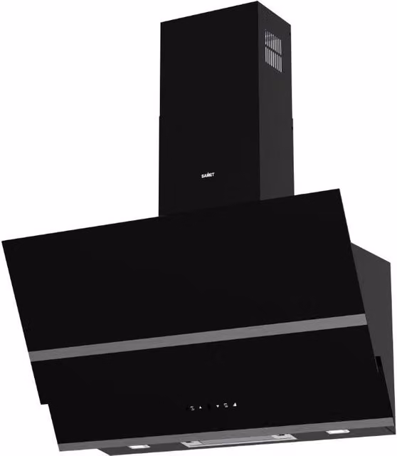 Cappa in vetro temperato colore nero opaco ESTIA90 Samet