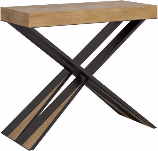 Consolle Allungabile Moderna GIORDANOSHOP in Nobilitato Marrone L/P/H: 90-196 x 40 x 77 cm