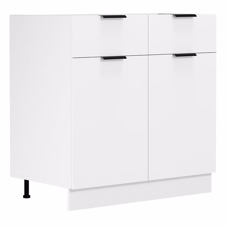 Armadio da cucina | Dimensioni ca. H. 82 x W. 80 x. T. 46 cm | Armadio con due ante e due cassetti | Mobili da cucina – Fasola