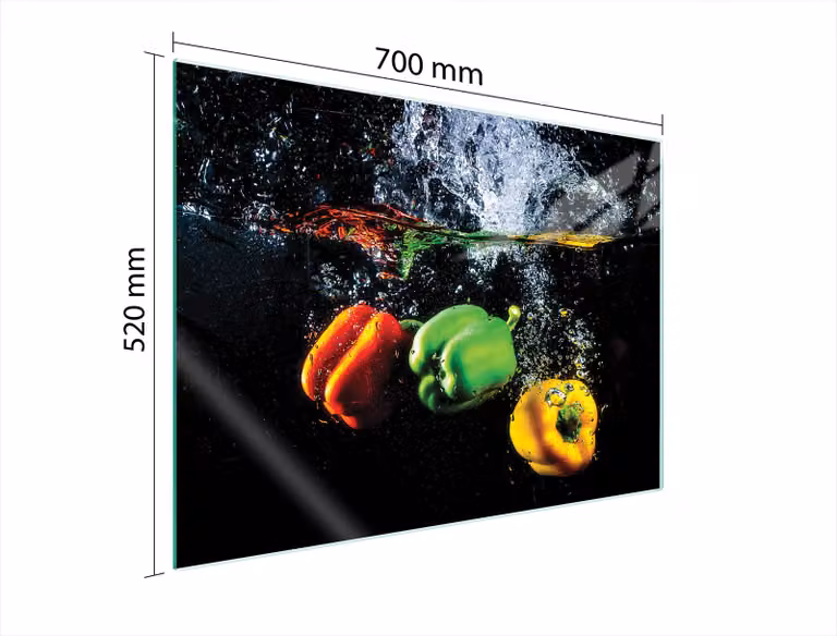 Piastra Protettiva In Vetro Per Cuore 70X52 Pepper