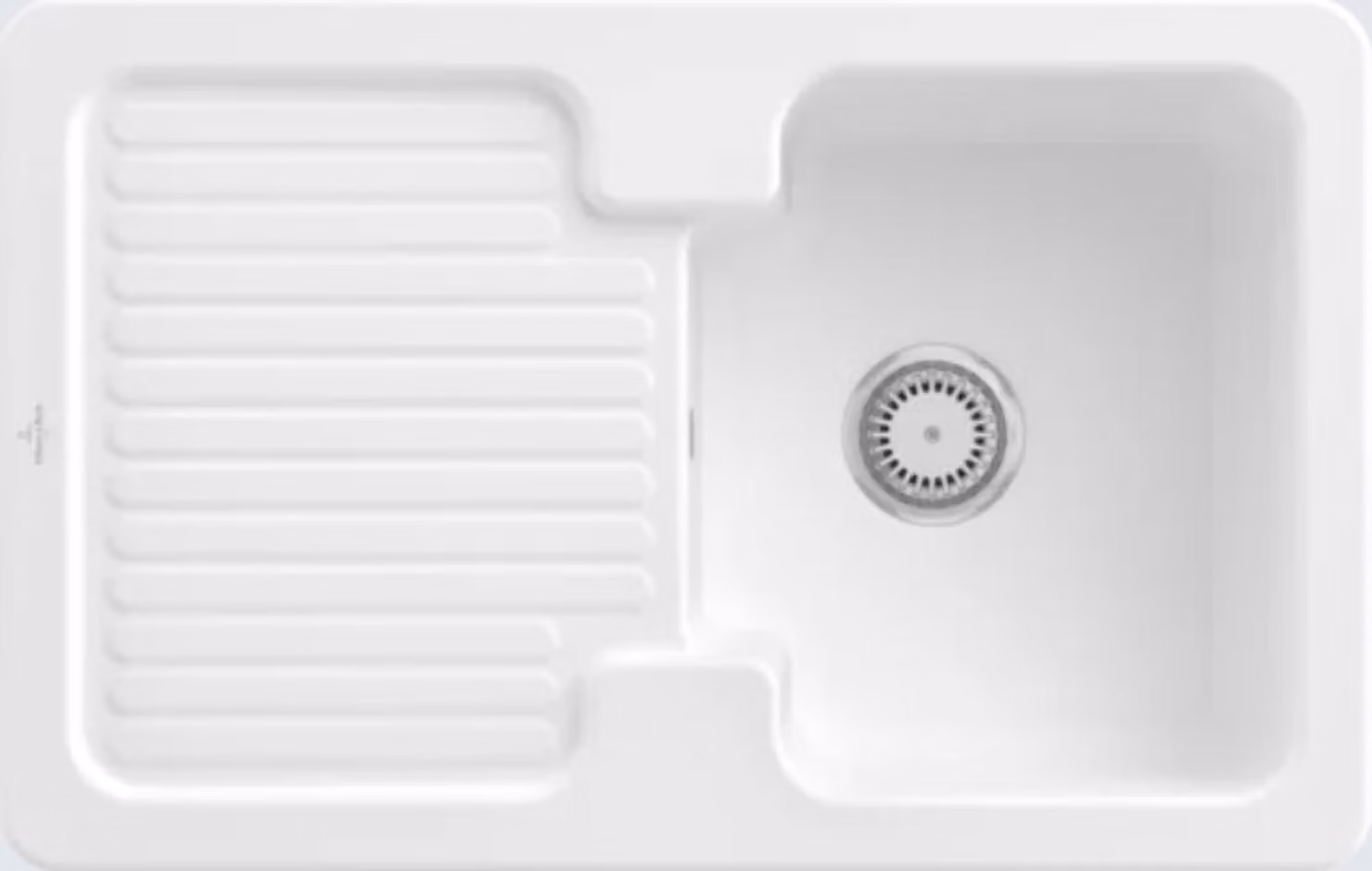 Lavello Villeroy&Boch, lavello da cucina Condor 45 Stone White 800x510 mm, larghezza mobile sottolavello 45 cm