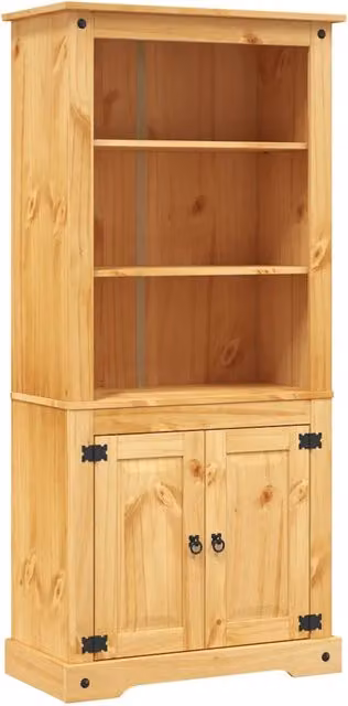 Credenza | Madia | Buffet da pranzo | Armadio da pranzo in Legno di Pino Messicano Corona Range 80x40x170 cm