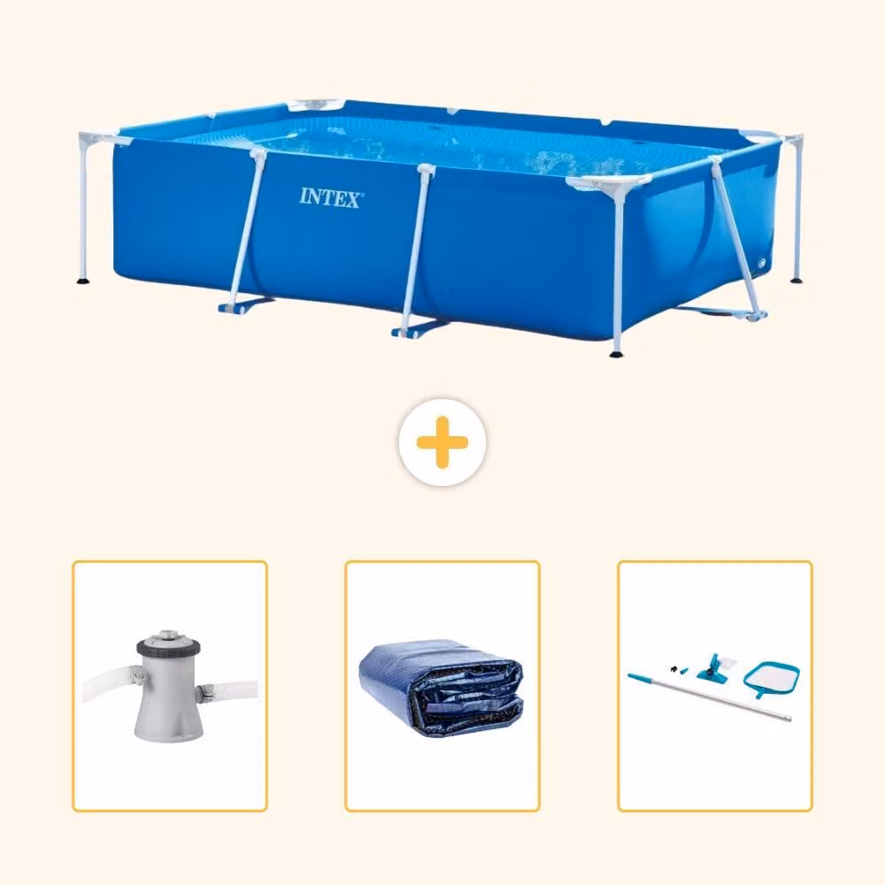 Piscina fuori terra rettangolare - 260x160x65 cm - 4 pezzi - SCB78
