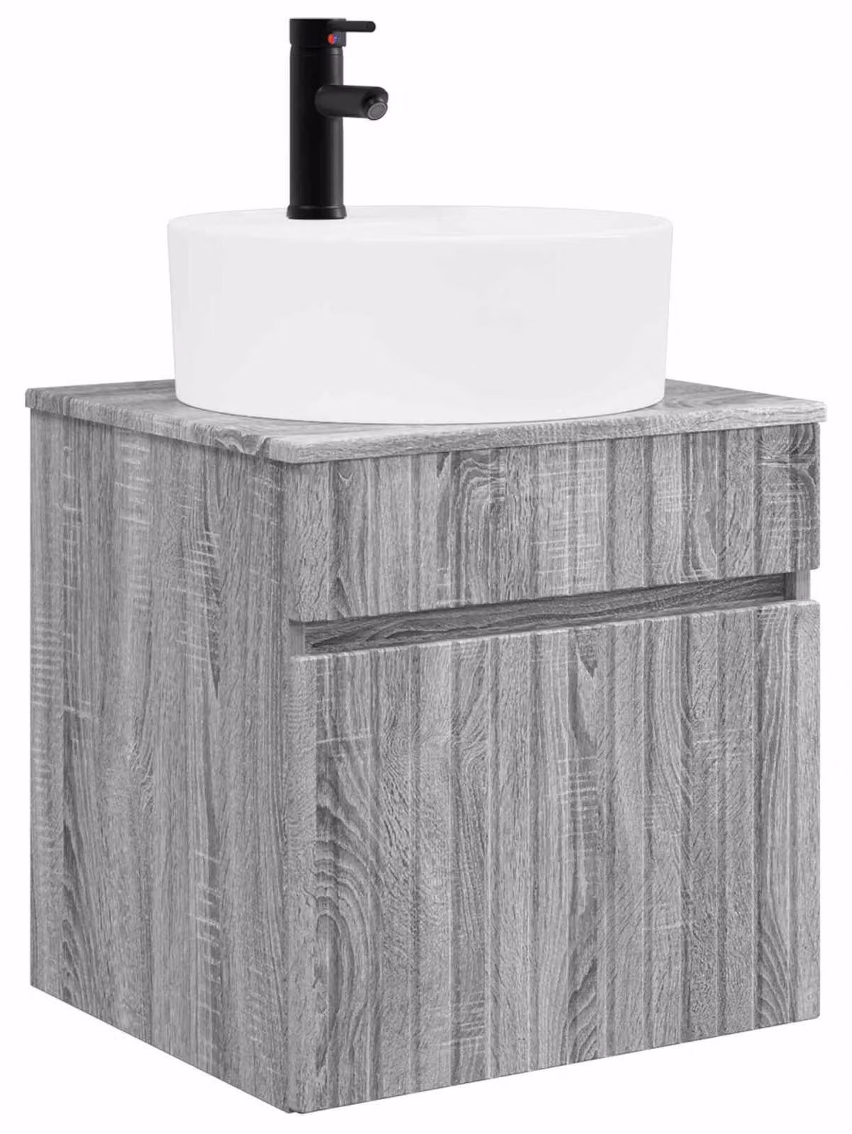 Mobile lavabo da parete Sonoma grigio 49 x 44,5 x 65 cm