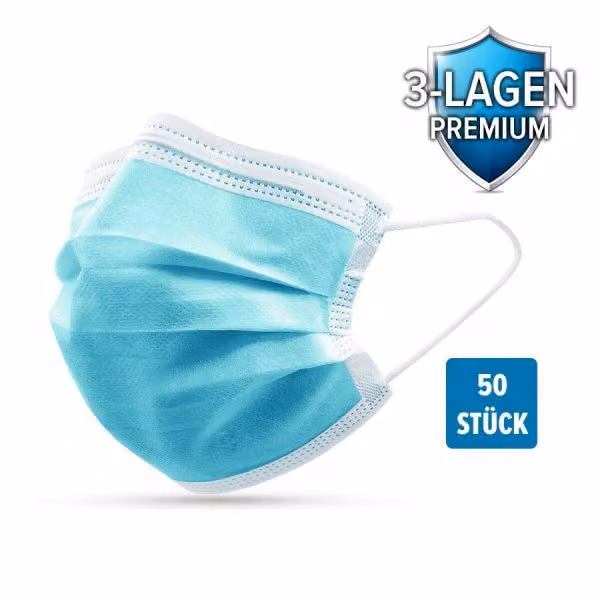 50x maschera facciale con filtro a 3 strati maschera facciale chirurgica respiratore occhielli per le orecchie