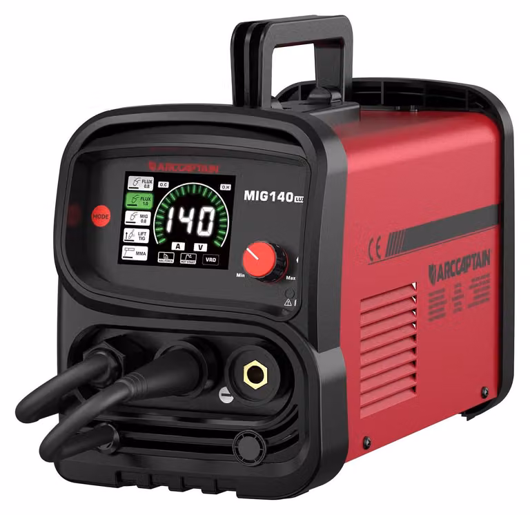 Saldatrice - MIG140 LUX MIG/MAG/TIG/MMA, inverter multifunzione - 4 in 1, semiautomatica - 230V, 140A - Spina europea