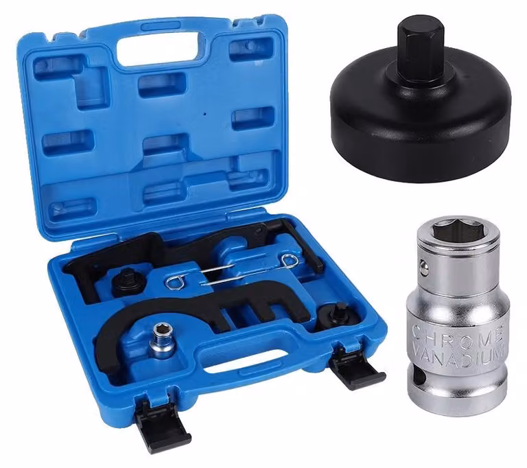 Kit di strumenti per la centralina del motore, realizzato in acciaio ad alta resistenza, compatibile con i motori diesel tedeschi N47/N47S/N57/N57S, design compatto, facile installazione, supporta la regolazione della centralina del motore