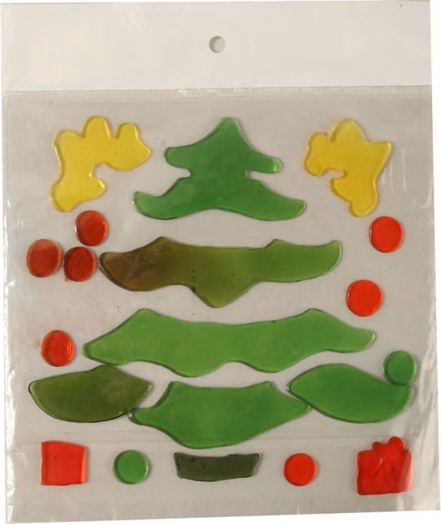 Adesivi in gel per finestre con albero di Natale