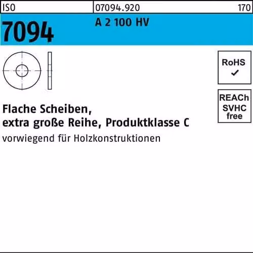Dischi Reyher ISO 7094 A 2 8 A 2 070949200080000 (100 pezzi)