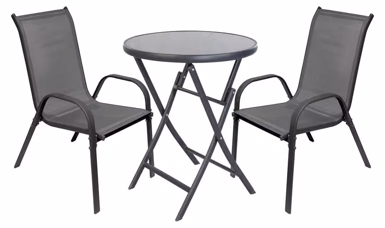 Elegante set bistrot da 3 pezzi per giardino, balcone e terrazza