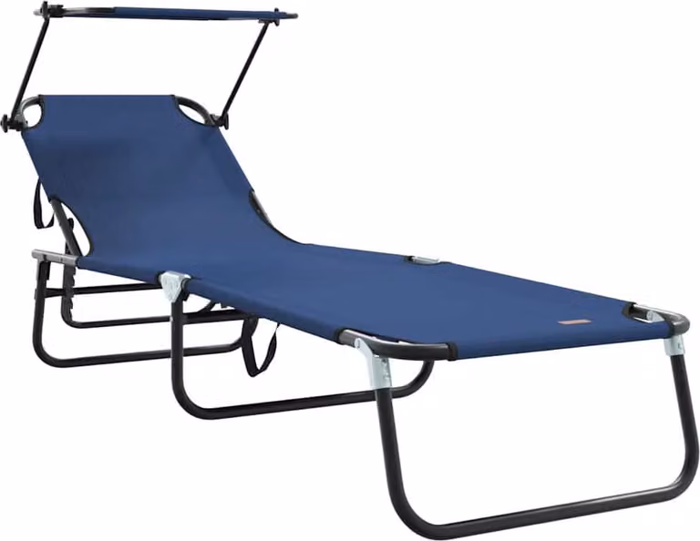 Lettino prendisole pieghevole Blu 190 x 57 x 81 cm Oxford