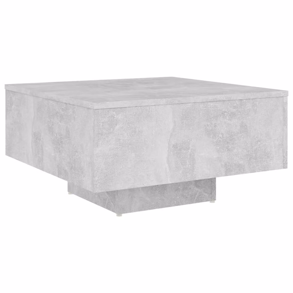 Tavolino da Salotto Grigio Cemento 60x60x31,5 Legno Multistrato