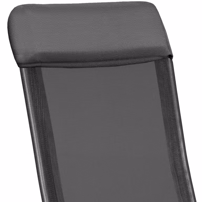 Set di 2 sedie da giardino pieghevoli tectake in alluminio verniciato antracite con tessuto textilene e cuscini inclusi