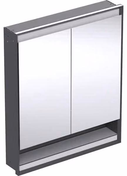 Geberit ONE armoire de toilette avec ComfortLight, 2 portes, montage encastré, avec niche, 75x90x15cm, 505.822.00.7, 505.822.00.7