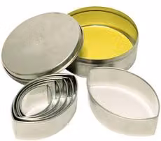 Set di 6 coppapasta rotondi Pavoni in metallo color argento per biscotti e decorazioni