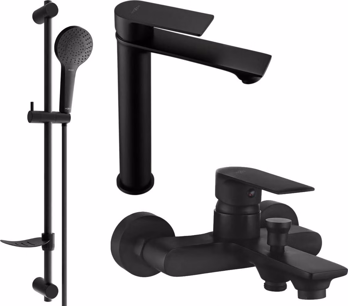 Mexen Royo DF05 set da bagno, nero - 72213DF05-70