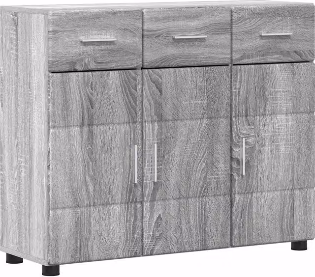 Credenza | Madia | Buffet da pranzo | Armadio da pranzo con porta FLORIN Grigio Sonoma 88,5 x 30,5 x 73 cm