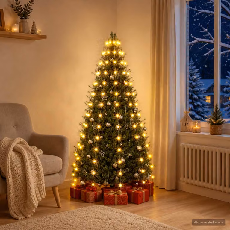 vidaXL Ghirlande luminose per alberi di Natale 150 LED Bianco caldo
