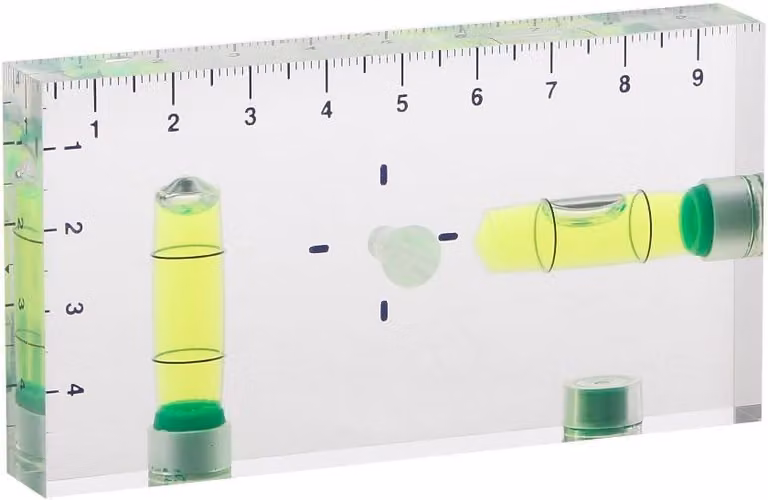 Livella a bolla magnetica trasparente, mini, con due bolle, per la cucina