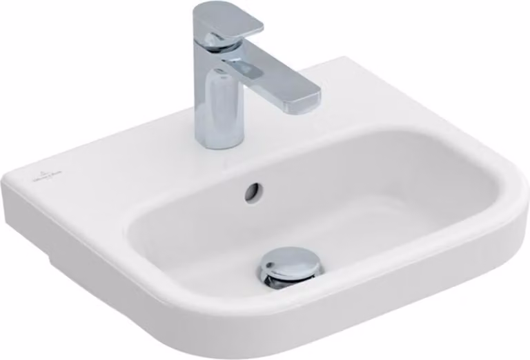 Villeroy & Boch Architectura lave-mains, rectangulaire, trou pour robinetterie au centre, avec trop-plein, 450x380mm, 437345R1, 437345R1