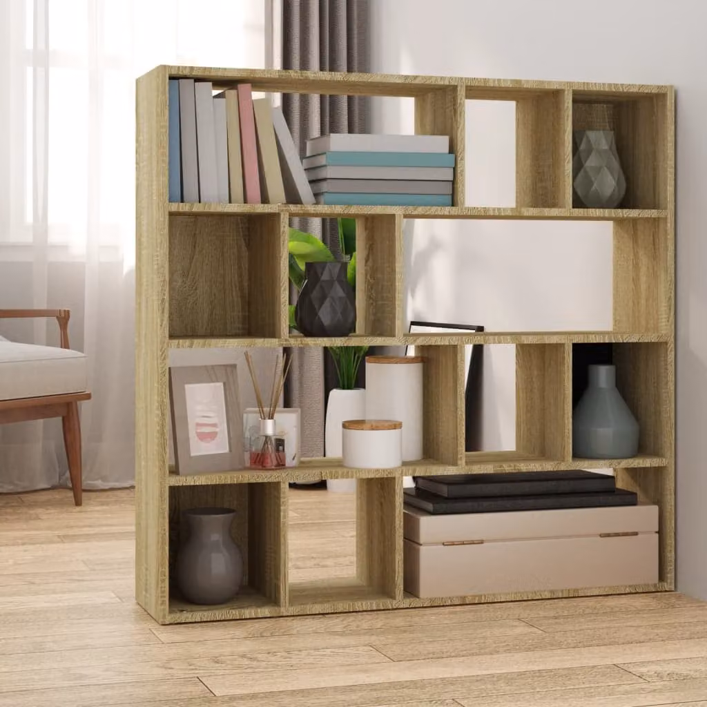 Libreria/Divisorio vidaXL in Rovere Sonoma, Marrone, L 105 cm x P 24 cm x H 102 cm