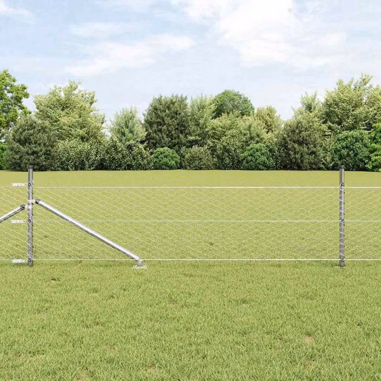 Maison Exclusive - Palo della recinzione Argento 10 x 0,4 m (rete da 36 mm)