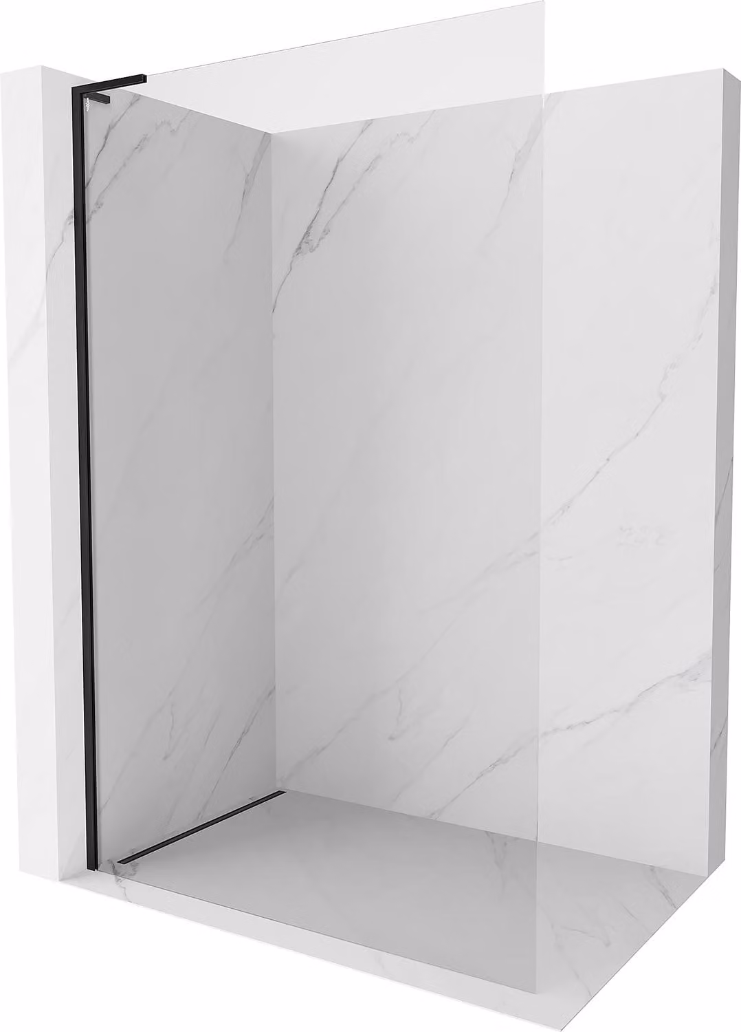 Mexen Kioto-X L pannello doccia Walk-in 110 x 200 cm, trasparente 10 mm, nero - 800-110-107-70-00-X