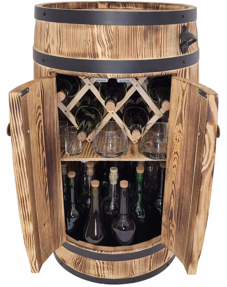 Adatto per alcolici Ante a battente - Mobile bar in legno