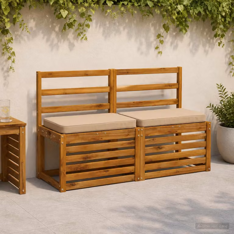 Cuscino per Panchina vidaXL VUGHT in Poliestere, Colore Sabbia/Marrone