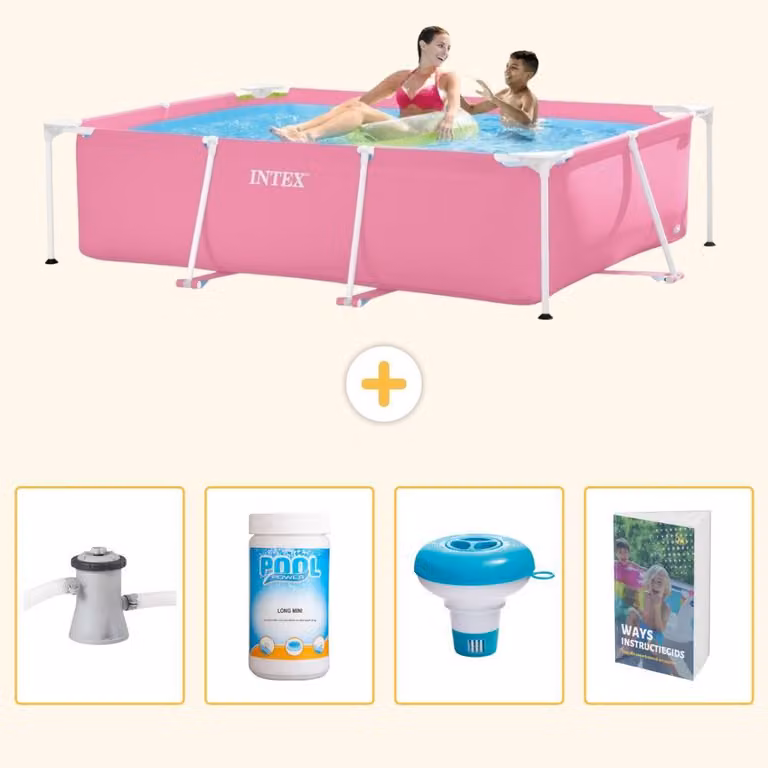 Piscina fuori terra rettangolare - 220x150x60 cm - 5 pezzi - Modello SCB120