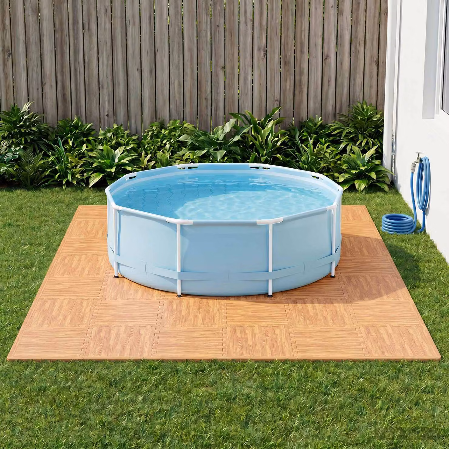 vidaXL Tappetino per piscina in schiuma EVA marrone, 40 pezzi, 14,4 m²