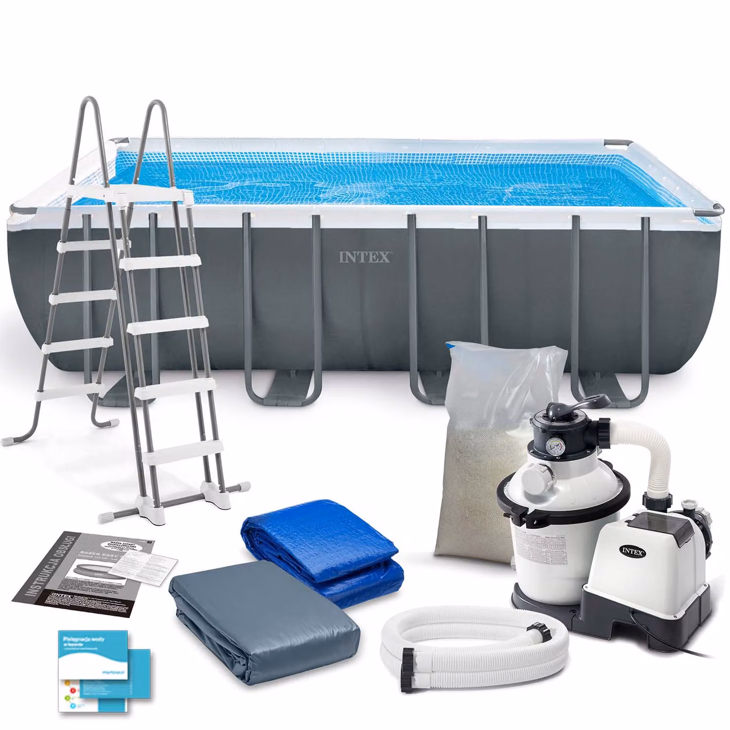 Rastrelliera piscina da giardino 549 x 274 x 132 cm 12in1 INTEX 26356