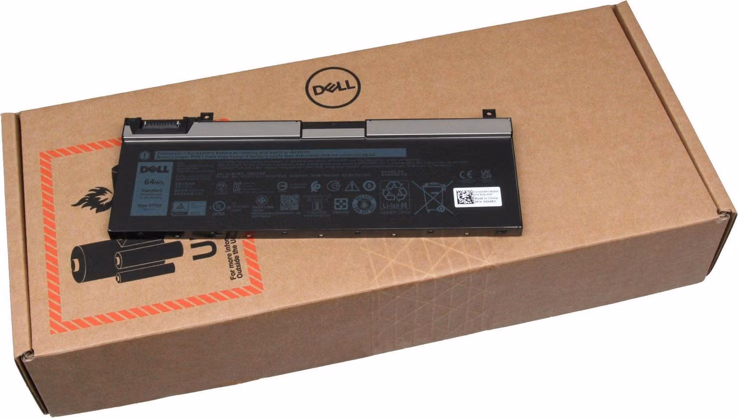 Dell Battery, 64WHR, 4 Cell (H6K6V)