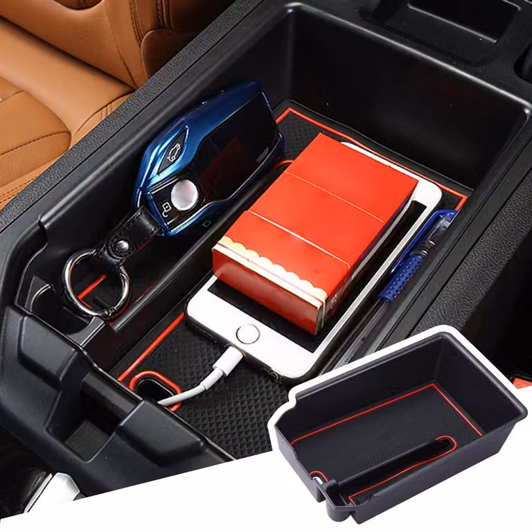 Contenitore portaoggetti per console centrale, compatibile con BMW X3 G01 e X4 G02, modelli dal 2018 al 2021, realizzato in plastica ABS