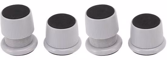 Sollevatore per mobili regolabile, composto da 4 pezzi, con superficie antiscivolo. Realizzato in ABS resistente e durevole, garantisce sicurezza e lunga durata. Questi sollevatori offrono un'elevata capacità di carico