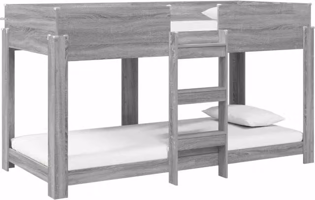 Letto a Castello per Bambini | Letto Infantile | Lettino Grigio Sonoma 100 x 200 cm