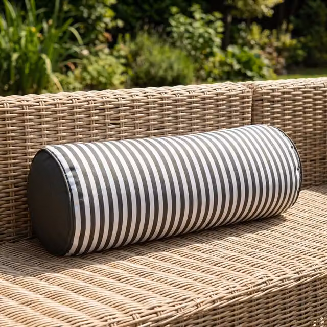Cuscino cilindrico a righe KASANOVA grigio idrorepellente L: 50 cm, H: 18 cm