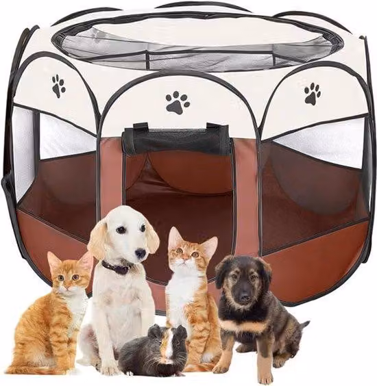 Giocattolo pieghevole per animali domestici, adatto per interni ed esterni, dimensioni 74 x 74 x 43 cm, ideale per gatti, cani e conigli, traspirante e realizzato con materiali sostenibili