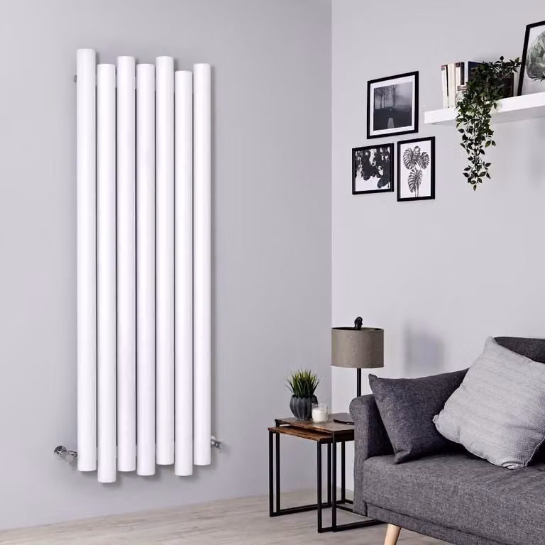 Radiatore Verticale Design Alluminio Bianco 1600x550mm 1170W - Alta Resa - Stile Moderno - Laeto