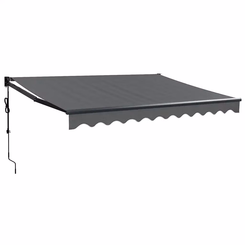 Tenda da sole automatica retrattile VIDAXL in alluminio e poliestere colore antracite L: 3,5 m, P: 2,5 m – 2