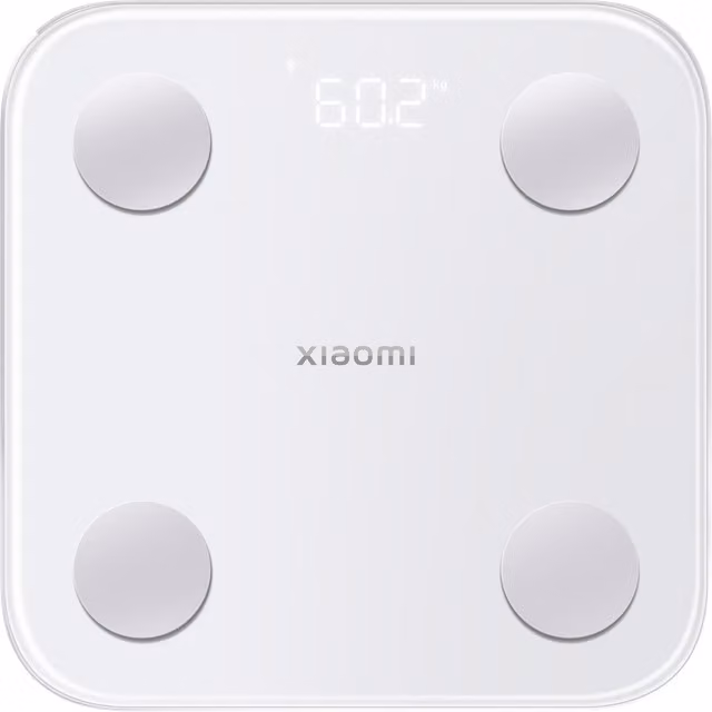 Bilancia impedenziometrica personale Xiaomi S400 bianca con controllo tramite app e connessione Wi-Fi in vetro