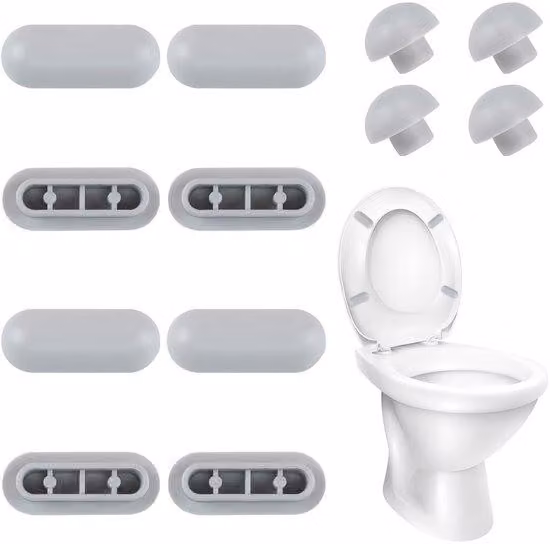 Ammortizzatore per sedile WC in plastica bianca