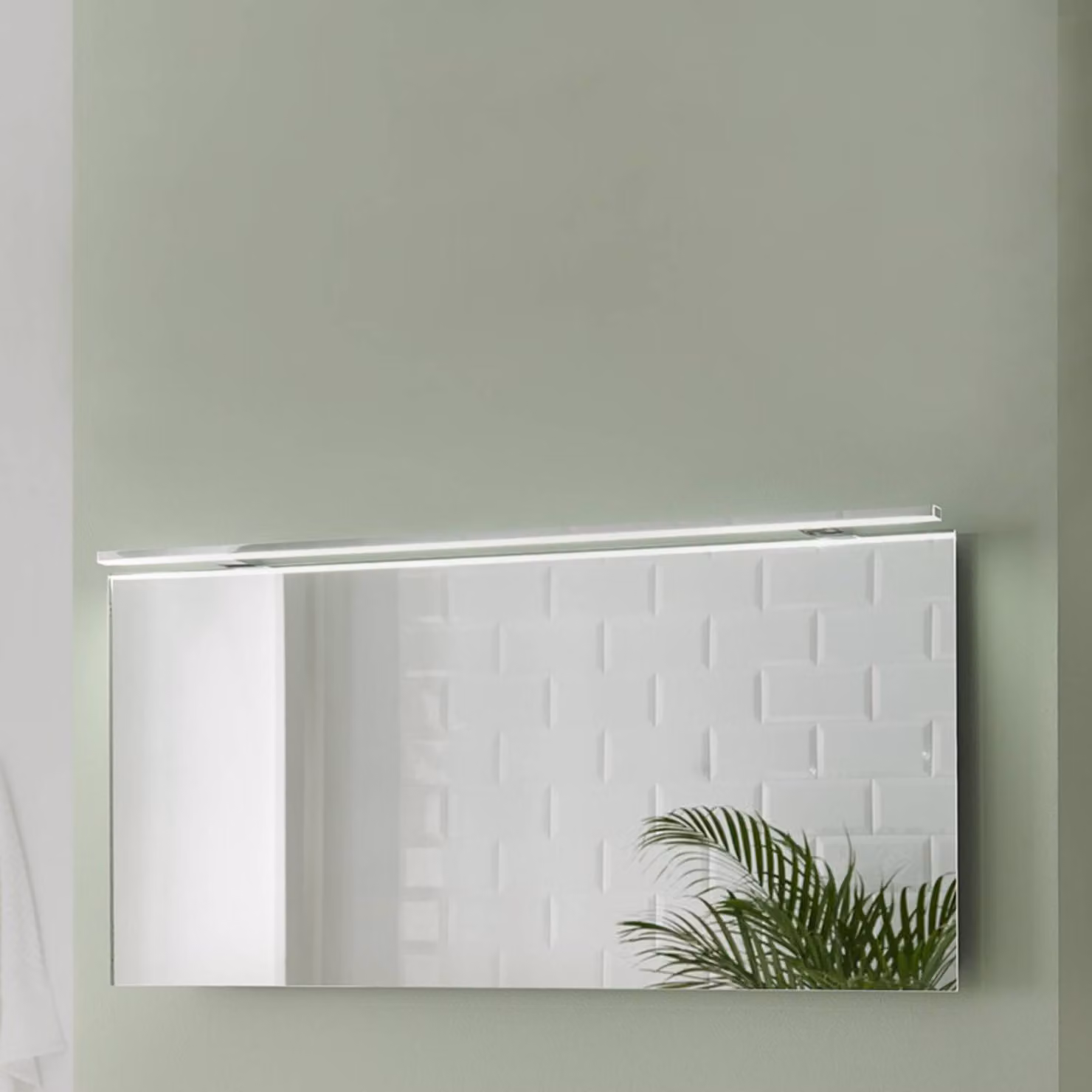 Ebir Applique da parete Esther, Cromo / Argento, Bagno, Alluminio, Moderno, Applique