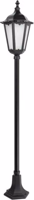 Lampione da giardino retro SU-MA nero con attacco E27, altezza 164 cm, protezione IP43 – 1