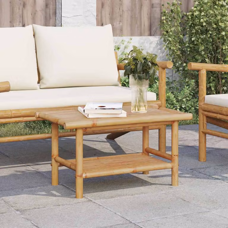 vidaXL Tavolino da Salotto Moderno in Bambù Marrone L: 70 cm, P: 40 cm, H: 35 cm
