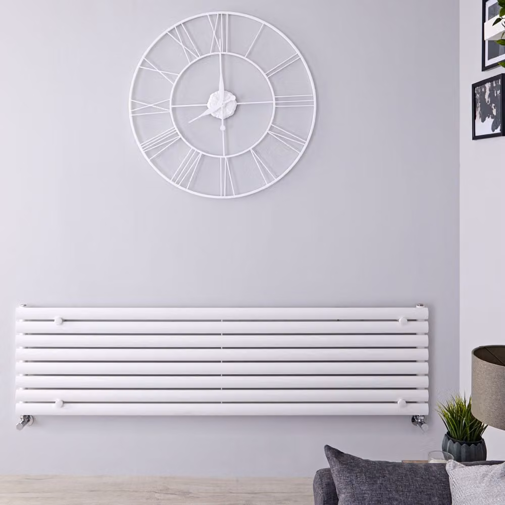 Radiatore di Design Orizzontale - Pannello Singolo - 472mm x 1600mm - Bianco - Revive