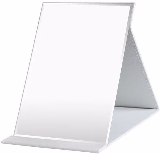 Specchio da trucco da viaggio, portatile, extra large, 26 x 18 cm, ribaltabile