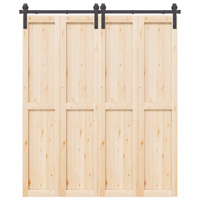 vidaXL Kit di Binari per Porte Scorrevoli in Acciaio Nero Opaco